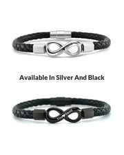 Men's Braided Leather Bracelet with Gift Box