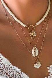 Bohemian Pearl Shell Multi-Layer Necklace – Imitation Pearl