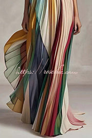 Off-Shoulder Maxi Dress – Slim Fit Sleeveless Party Gown