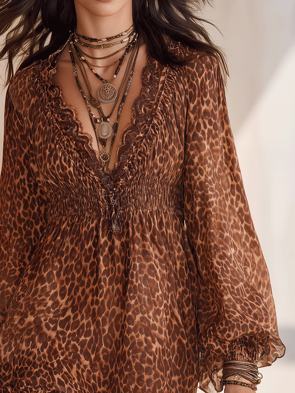 Mini-robe à volants en mousseline | Vêtements de villégiature