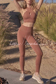 High Waist Slim Fit Yoga Leggings – Ankle Length