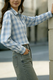 Plaid Print Long Sleeve Casual Shirt with Pockets