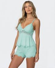 Lace-Trim Cami & Shorts Pajama Set