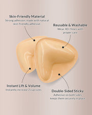 V-Shape Double-Sided Adhesive Push-Up Bra Inserts