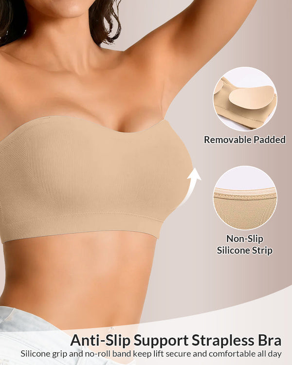6-in-1 Convertible Push-Up Strapless Bra