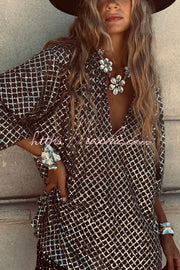 Sequin V-Neck Half Sleeve Loose Party Top