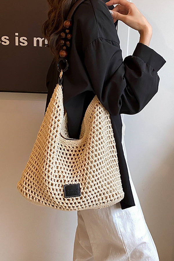Retro Hollow Woven Straw Shoulder Bag