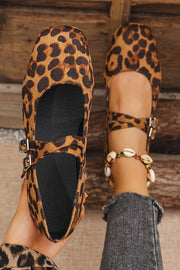 Buckled Suede Round Toe Casual Shoes for Women