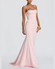 Backless Tie Bodycon Evening Dress
