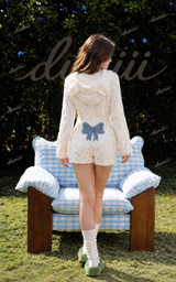 Duniii Original Bear-Ear Hooded Romper with Back Bow