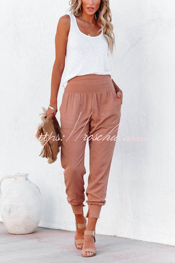Pantalon de jogging ample avec poches pour femme – Longueur cheville