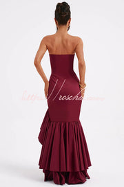 Off-Shoulder Sleeveless Slim Fit Maxi Dress