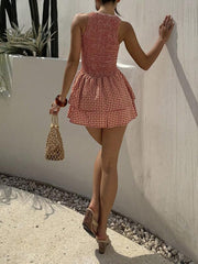 Women's Casual Fashion Sleeveless Short Dress, Perfect for Daily Wear, Ladies' Comfortable and Stylish Summer Clothing