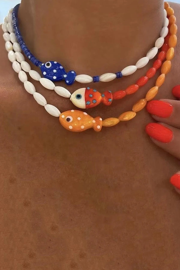 Polka Dot Clownfish Pendant Necklace