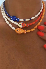 Polka Dot Clownfish Pendant Necklace