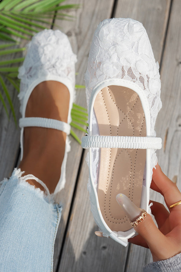 Rose Square Toe Flat Casual Shoes for Women