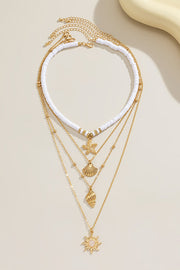 Bohemian Pearl Shell Multi-Layer Necklace – Imitation Pearl