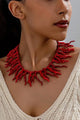Bohemian Red Coral Halskædesæt (2-delt)