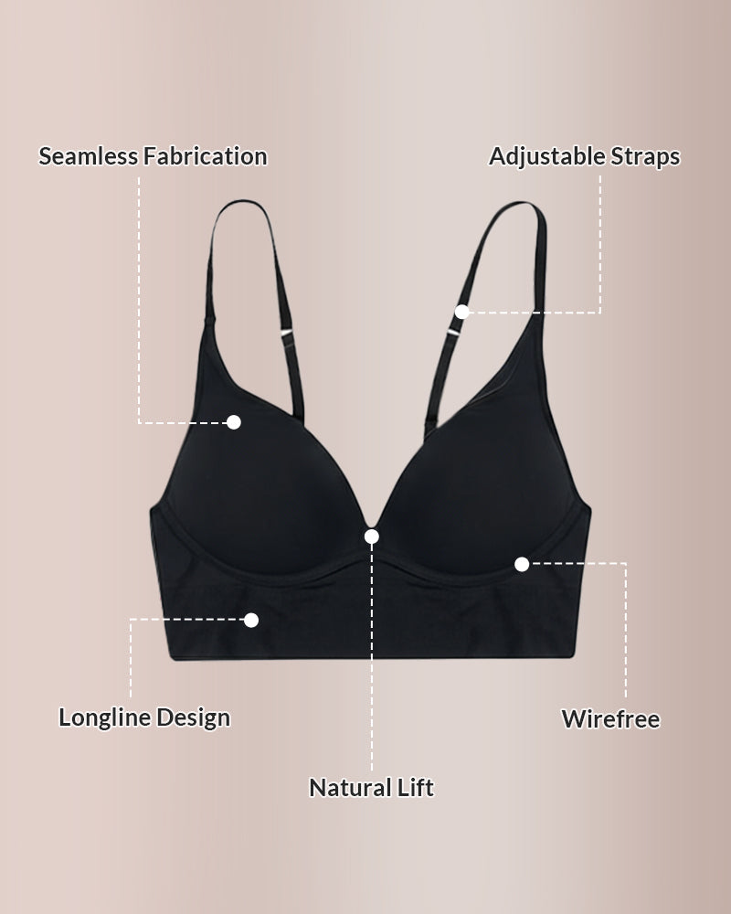 Deep V Wireless Lift Bra