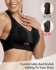 Front Closure Cross-Back Wireless Posture Bra