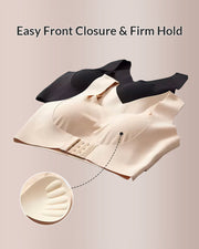 Front Closure Cross-Back Wireless Posture Bra