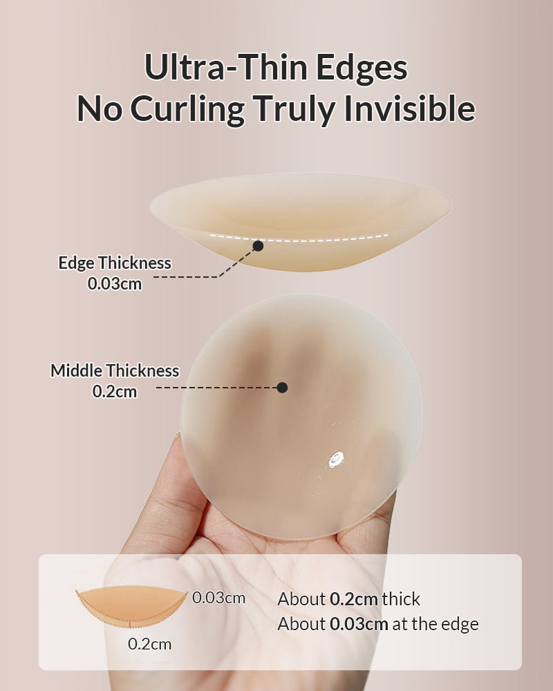 Invisible silicone covers – reusable & hypoallergenic.