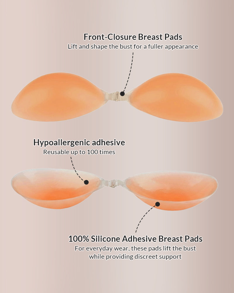 Seamless Invisible Silicone Push-Up Sticky Bra