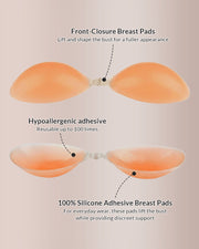 Seamless Invisible Silicone Push-Up Sticky Bra
