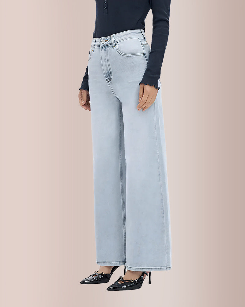 Wide Leg High-waisted Stretchy Jeans