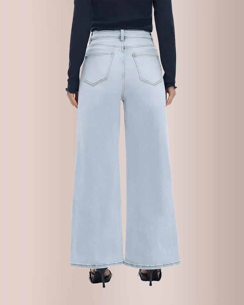 Wide Leg High-waisted Stretchy Jeans
