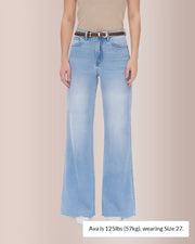 Stretchy High Waist Wide Leg Jeans