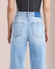 Stretchy High Waist Wide Leg Jeans