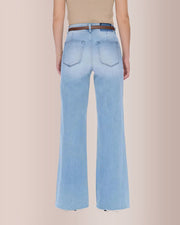 Stretchy High Waist Wide Leg Jeans