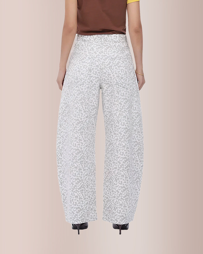 High Waist Baggy Barrel Leg Jeans