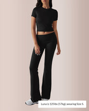 Crop Top & Flare Pant Lounge Set