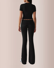 Crop Top & Flare Pant Lounge Set