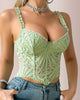 Midnight Lace Underwire Corset Bustier Top