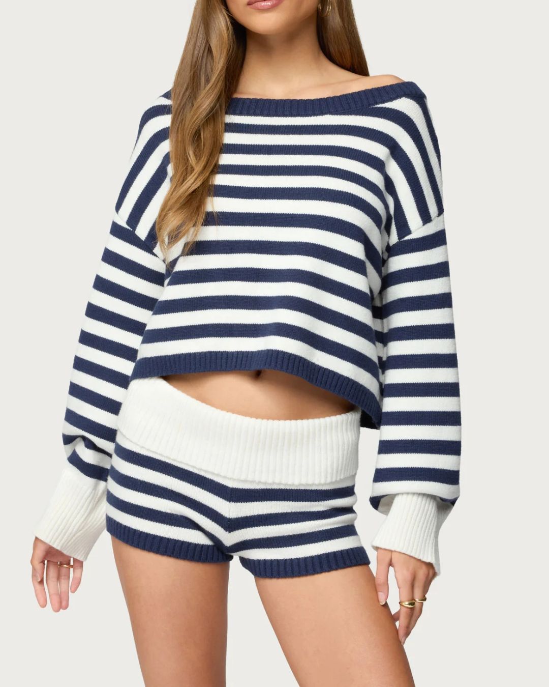 Striped Oversized Knit Sweater