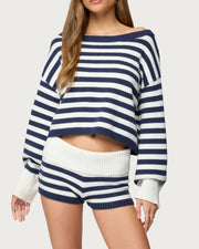 Striped Oversized Knit Sweater