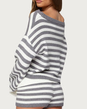 Striped Oversized Knit Sweater
