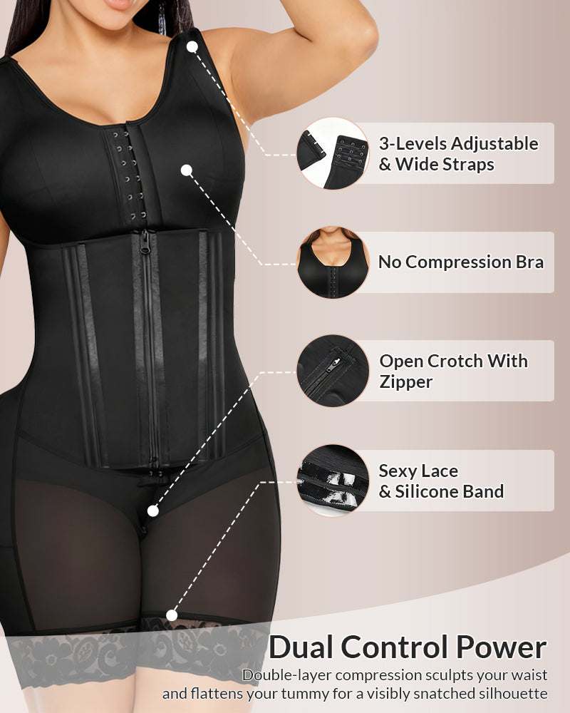 Double Tummy Control Full Body Shapewear