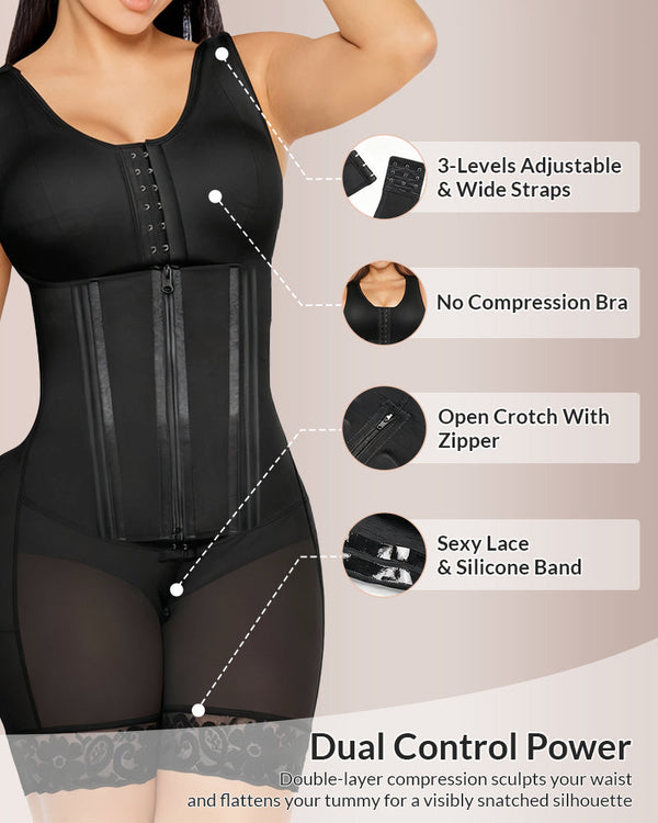 Double Tummy Control Full Body Shapewear