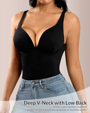 V Neck Bodysuit Tummy Control Shapewear