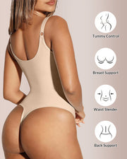 V Neck Bodysuit Tummy Control Shapewear