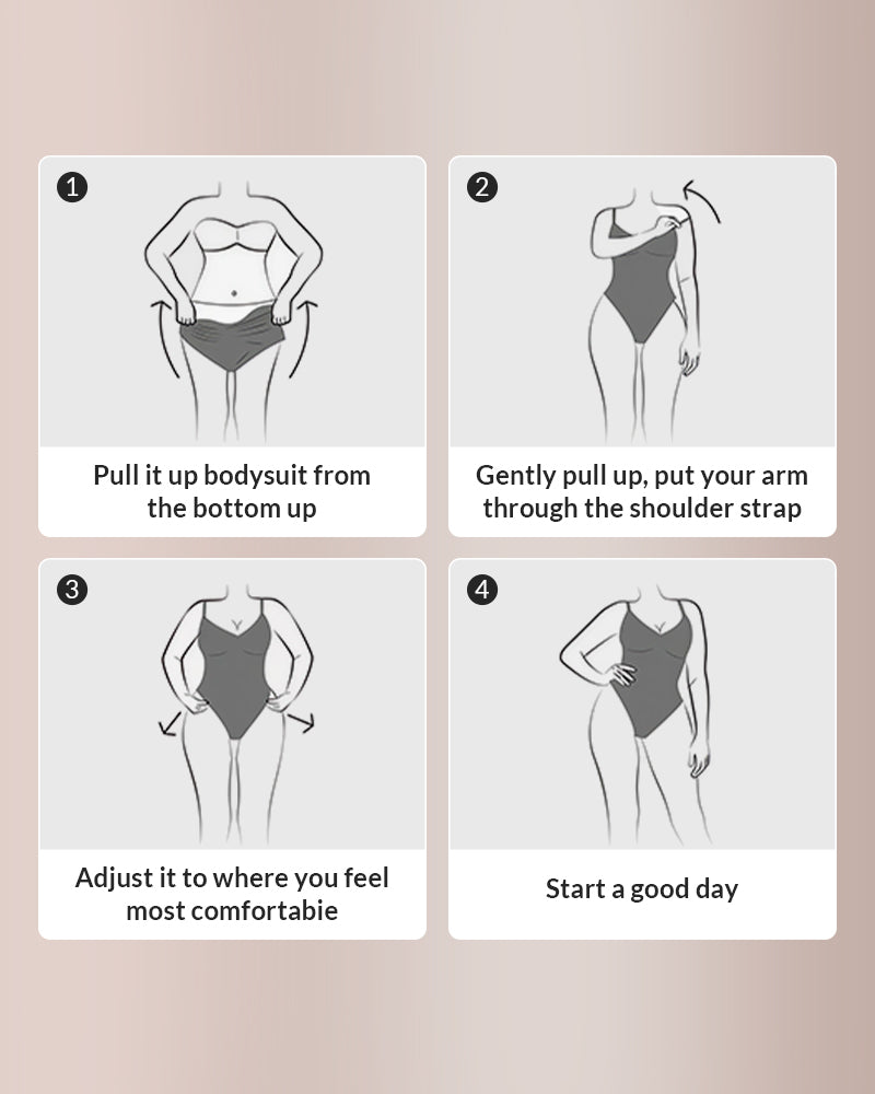 V Neck Bodysuit Tummy Control Shapewear