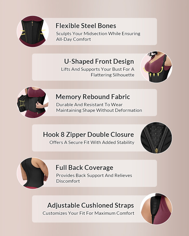 Double Waistband Corset Waist Trainer