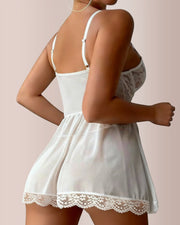 Lace Underwire Suspender Sheer Dresses