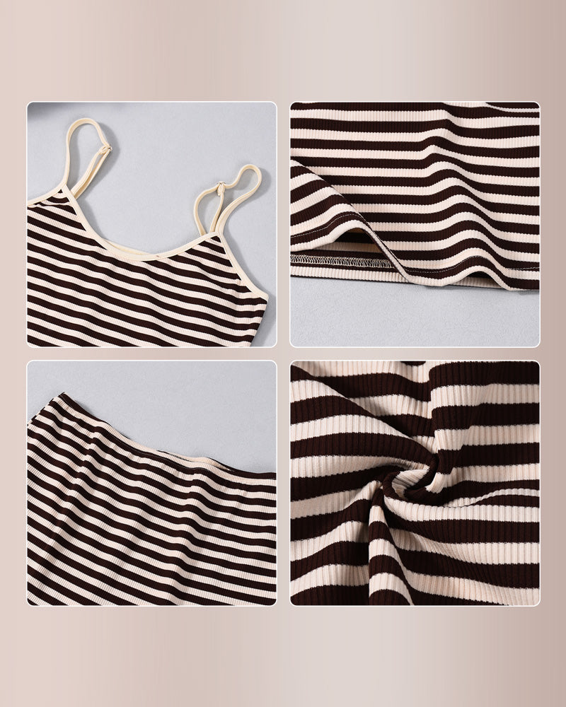 Striped Cami & Shorts Lounge Set
