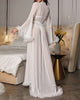 Sheer Ruffled Sleeve Nightgown Set