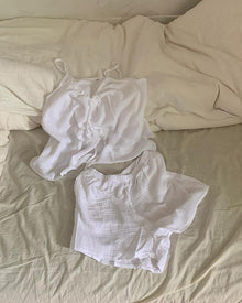 Duniii Crinkle Cotton Cami & Shorts Lounge Set